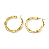 PVD Vacuum Plating 201 Stainless Steel Hoop Earrings for Women EJEW-F345-16G-1