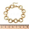 304 Stainless Steel Link Chain Bracelets for Women BJEW-P388-02B-G-5