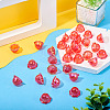 30Pcs UV Plating Acrylic Bead Caps PACR-TA0001-17G-5