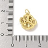 Rack Plating Brass Clear Cubic Zirconia Pendants KK-S380-07G-3