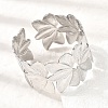 32.5MM 304 Stainless Steel Hollow Flower Cuff Bangles for Women SA-CBAB767-32P-3