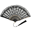 1Pc Plastic & Cloth Fans AJEW-SP0003-76-1