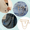 4Pcs Moon & Star Alloy Rhinestone Hanging Chain Brooch JEWB-FG0001-84B-5
