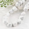 Natural Howlite Nuggets Beaded Necklaces for Women Men NJEW-K388-01N-1