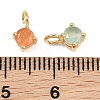 Brass Cat Eye Pendants KK-C251-09A-G-3
