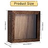 Square Wood Insect Display Case with White EVA Foam Mat Inside CON-WH0086-103B-2