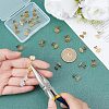 Unicraftale 24Pcs 6 Style Heart Shape PVD Vacuum Plating 304 Stainless Steel Stud Earring Findings EJEW-UN0001-64-2