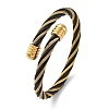 304 Stainless Steel Torque Bangles for Women Men BJEW-G584-18G-04-4