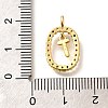 Brass Micro Pave Cubic Zirconia Pendants ZIRC-P123-01G-T02-3