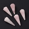 Natural Rose Quartz Pendants G-G848-01P-06-2