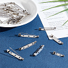 100Pcs 4 Styles Iron Safety Pin Brooch Findings IFIN-LP0001-11-3