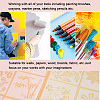 24 Sheets 24 Styles Plastic Drawing Stencil DIY-CW0001-13-3