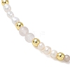 Natural Rhodonite & Rose Quartz & Ruby & Cultured Freshwater Pearl Beaded Stretch Bracelets for Women BJEW-JB13712-4