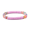 Handmade Polymer Clay Heishi Beads Stretch Bracelets Set BJEW-JB07516-5