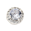 Brass Micro Pave Cubic Zirconia Beads KK-D408-11S-04A-1