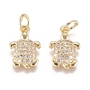 Brass Micro Pave Cubic Zirconia Pendants LS-ZIRC-G168-47G-1