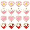8Pcs 4 Colors Alloy Enamel Pendants ENAM-YW0004-31-1