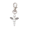 Angel Glass Pearl Pendant Decoration HJEW-JM02761-02-2