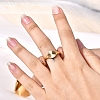 Flat Round 304 Stainless Steel Finger Rings FS-WG268FC-05-3