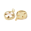 Brass Micro Pave Clear Cubic Zirconia Pendants KK-B083-17G-03-2