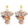 Alloy Acrylic Dangle Stud Earrings FS-WG3C6DF-09-1