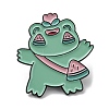 Strawberry Frog Theme Alloy Enamel Brooch JEWB-C023-09D-EB-1