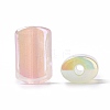 UV Plating Rainbow Iridescent Luminous Acrylic Beads X-OACR-E010-09-3