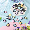 50Pcs 5 Colors Sakura Opaque Resin Cabochons CRES-TA0001-74-6