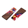Opaque Resin & Walnut Wood Pendants RESI-T058-04H-3
