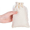 Burlap Packing Pouches Drawstring Bags ABAG-BC0001-02-4