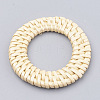Handmade Spray Painted Reed Cane/Rattan Woven Linking Rings X-WOVE-N007-01E-3