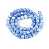Anti-Tarnish Electroplate Glass Beads Strands EGLA-ZX010-6mm-09-4