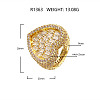 Brass Micro Pave Clear Cubic Zirconia Finger Rings for Women FS-WG571C7-02-1