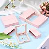 3 Bags 3 Styles Square Transparent PE Thin Film Suspension Jewelry Display Box CON-TA0001-38C-8