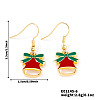 Christmas Theme Brass Dangle Earrings IP2522-6-1