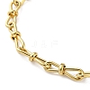 304 Stainless Steel Bowknot Link Chain Bracelets for Women BJEW-G712-08G-2