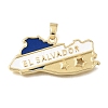 Brass Enamel Pendants KK-C263-30C-G-1