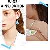 4Pcs 2 Colors Glass Pendants PALLOY-CA00017-7