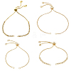 8Pcs 4 Style Brass Box Chain Slider Bracelet Makings KK-BBC0012-42-1