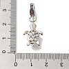 Rack Plating Alloy Rhinestone European Dangle Charms FIND-H005-45P-03-3