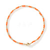 Glass Seed Beads & CCB Beads Stretch Bracelets TB4137-24-1