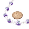 Cute Polymer Clay & ABS Plastic Pearl Beaded Necklace & Stretch Bracelet SJEW-JS01267-9