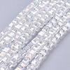 Electroplate Glass Beads Strands EGLA-D018-4x4mm-01-1