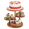 4-Tier Wooden Round Tiered Display Riser Stands for Jewelry ODIS-WH0086-168-1