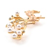 Deer Alloy Brooch with Resin Pearl JEWB-O009-06-4