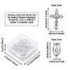 Rosary Cross and Center Sets for Rosary Bead Necklace Making TIBEP-TA0002-14AS-3