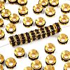 Brass Rhinestone Spacer Beads RB-A020-9mm-11G-1