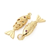 Rack Plating Brass Micro Pave Cubic Zirconia Pendants X-KK-M309-38B-G-2