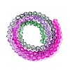 Gradient Color Baking Paint Glass Bead Strands LS-DGLA-A039-T4mm-A09-2