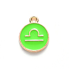 Alloy Enamel Pendants X-ENAM-S124-01B-06K-2